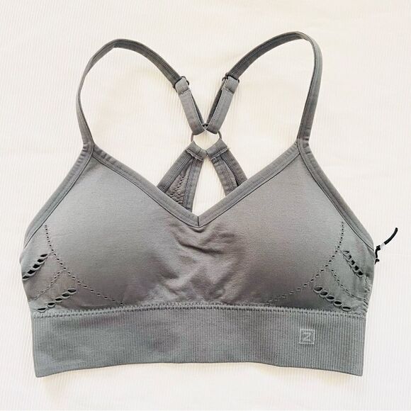 Zobha Womens Sports Bra Racerbacl Comfort Gym Yoga Workout Lounge Grey S Small - Picture 1 of 3
